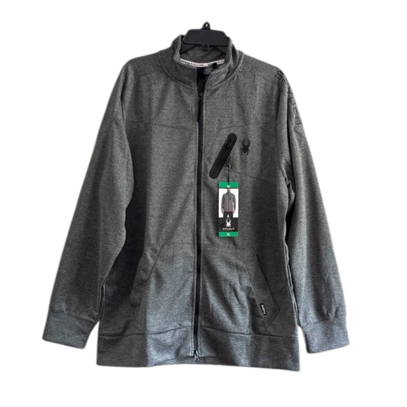 Spyder Active Men’s XL Full Zip Jacket Grey NEW with Tags - Picture 3 of 14